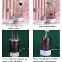 Makeup Brush Cleaner - Electric Makeup Brush Cleaning Machine, Automatic Cosmetics Brush Cleaning Tool & Dryer, Dust-proof Beauty Brushes Organizer, Multi-functional Gift for Women Mom Wife