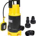 Sump Pump Submersible 6500GPH Powerful Water Pump for Pool Draining 1.5HP Utility Pump with Adjustable Float Switch 16FT Power Cord for Flooded House Sump Pit Pond Remove Water