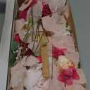 Ling's moment Fake Flowers Box, Faux Artificial Greenery Stems Foam Dahlia Gardenia Roses Silk Hydrangea Ranunculus Fabic Flower for Centerpieces Bouquet Wedding Vase, Hot Pink & Blush, Deluxe Combo