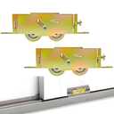 2 Pack Sliding Patio Door Tandem Roller Assembly Replacement for Guardian Glass Doors,1-1/4 in Steel Ball Bearing,End Adjustment,5-3/4" Screw Hole Centers