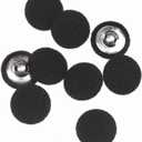 10PCS Fabric Cloth Covered Buttons with Metal Shank - Black, 25mm for Suits, Gowns, Blouses, Tuxedo, Sweaters