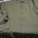 Mens Muscle Fit Dress Shirts Athletic Slim Fit Long Sleeve Stretch Casual Button Down Shirt (Small, Olive Green)