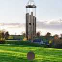 Christmas Decor Gift Large 40" Wind-Chimes-Outdoor-Deep-Tone, Soothing Melodic Tones Windchimes, Wind Chimes for Outside, Brown Memorial Wind Chime Best Gift for Mom Women Grandma Neighbors