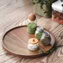 VERTORGAN Lazy Susan Organizer for Kitchen,Acacia Wood Turntable for Cabinet, Pantry, Table, Countertop, Vanity, Spice RackLarge
