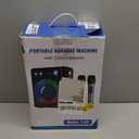 Karaoke Machine, Portable Bluetooth Karaoke Speaker with 2 Wireless Microphones, PA System for Adults Kids with LED Lights & Echo Adjustment, Supports TWS/TF/USB/AUX for Home Party (T03-2 MICS)