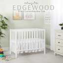 Dream On Me Edgewood 4-in-1 Convertible Mini Baby Crib in White GreenGuard Gold & BSA, Non-Toxic, Compact 402533 Design, Converts to Mini Daybed & Twin Bed (Rails to Buy) 1 Mattress Pad