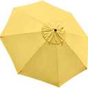 EliteShade USA 9FT Patio Umbrella Replacement Covers 8 Ribs Market Umbrella Canopy Cover (CANOPY ONLY) (Yellow)