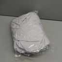 Round Vinyl Fitted Tablecloth with Flannel Backing Elastic Table Cloth Waterproof Oil-Proof Plastic Cover-Fits Tables up to 57" - 65" Diameter (White)