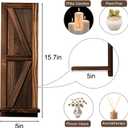 Candle Sconces Set of 2: Farmhouse Wall Candle Holder, Brown Wood Wall Sconces Set of Two,Handmade Wooden Art Decor for Living Room, Dining Room, Bathroom, Bedroom, or Entryway, 15.7"x5"