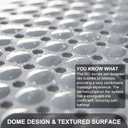 TEESHLY Bath Tub and Shower Mats, Non Slip 40 x 16 Inch Extra Large Bathtub Mat, Machine Washable Bathmat with Drain Holes, Suction Cups for Bathroom Floor, Gray