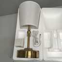 Cordless Rechargeable LED Table Lamp with Dimmer,Nightstand Lamp with USB Port,Antique Brass Portables Outdoor Lamp, Battery Operated Lamp for Patio Bedroom Bedside Balcony Camping Bar RV