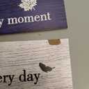 Jetec 3 Pieces Rustic Wood Sign Wall Decor Live Love Blessed Family and Love Quote Sign Farmhouse Wall Mount Decoration for Home Kitchen Living Room, 12 x 3 x 0.2 Inch(Blue Series,Classic)