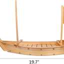 Kichgather 20" Wooden Sushi Serving Tray Boat Plate for Restaurant or Home