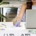 seenda Ergonomic Mouse Wireless, MOU-302 Bluetooth Vertical Mouse Rechargeable, Volume Knob, Silent Mice & 1000/1600/2400 DPI, 3 Multi-Device Connection for Windows/PC/Laptop/Mac/MacBook, Purple