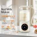 Dancongtea 48 oz Nut Milk Maker Machine with 16 Blades, 8 in 1 Automatic Homemade Almond, Oat, Soy, Plant-Based Milk and Dairy Free Beverages, Almond Maker, Self-cleaning, Keep Warm/24-Hour Delay