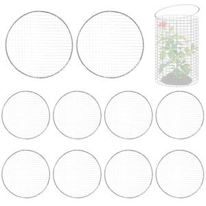 10 Packs 12'' Round Metal Mesh Plant Cage Covers for Large Wire Plant Protector cover from Animals - Chicken Wire Cloche, Sturdy Garden Bunny Barricades Chicken Wire Cloche fto Keep Animals Out