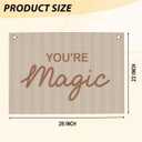 You Are Magic Banner Boho kids Room Playroom Wall Decor Vintage Sports Decor for Nursery Playroom Kids Bedroom Dorm Toddler Decorations 22x28 Inch