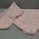 AVOIN colorlife Valentine's Day Love Heart Pink Throw Pillow Covers Set of 2, 20 x 20 Inch Anniversary Wedding Home Decor Soft Plush Faux Fur Jacquard Cushion Case for Sofa Couch