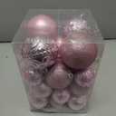 Christmas Ball Ornaments - 30pcs Shatterproof Christmas Ornaments Set Plastic Hanging Christmas Decorations for Xmas Tree Holiday Party Decor, 6 Styles in 4 Sizes (Pink)
