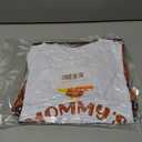 Toddler Baby Girls Thanksgiving Day Tulle Dress Mommys' Little Turkey Long Sleeve Party Skirt Set Outfit (White)