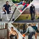 Roadbox Mens Compression Pants Running Tights, Performance Sports Workout Leggings, Athletic Base Layer for Gym Basketball (Black, S)