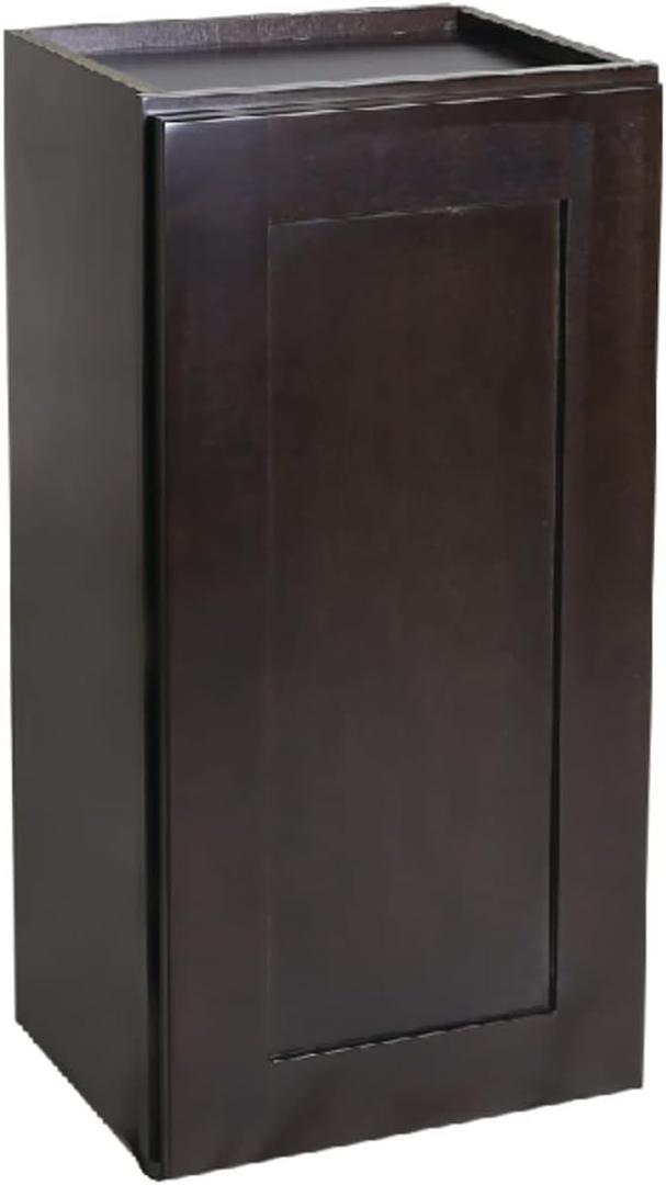 Design House Brookings Shaker Fully Assembled Wall Kitchen Cabinet W1836, 18 W x 12 D x 36 H, Brown, Solid Wood, 568980