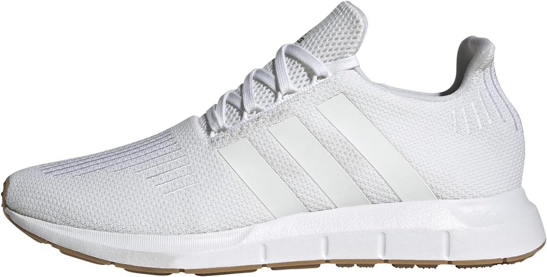 adidas Men's Swift Run 1.0 Running Shoes (White/White/Black)