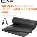 CAP Barbell 1/2-Inch High Density Exercise Yoga Mat with Strap | Multiple Options