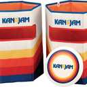 Kan Jam Pack 'N Go Foldable Travel Disc Toss Game - Portable All-Weather Beach Games - Built-in Scoring & Easy Setup - Tailgate Essentials & Yard Fun