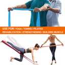 2 x Resistance Bands,Professional Long Non-Latex Elastic Stretch Bands,Exercise Bands for Physical Therapy, Yoga, Pilates, Rehab, at-Home or The Gym Workouts, Strength Training (5.9FT, Green, Blue, Purple)