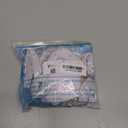 Womens Sexy Triangle Metallic Bikini Set, Crystal Rhinestone Headband Halter Swimsuit, Cheeky Tie Ruched Bathing Suit (Small, Silver White)