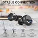 Sleep Earbuds Bluetooth 6.0, Mini Invisible Silicone Sleep Earbuds for Side Sleepers, Noise Blocking Sleeping Headphones, Hidden Earbuds with LED Display for Small Ears, Sleep & Relax, Black