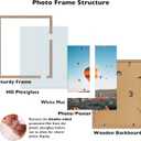 JCJMY 20x24 Picture Frame with 16x20 Mat, Display Photo 16x20 with Mat or 20 x 24 Without Mat, Wall Hanging Large 20 by 24 Poster Frame with Plexiglass, Rustic Brown