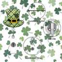 2 x St. Patricks Day ID Badge Reels Green Hat Shape Badge Reels Retractable Plaid Deigns Nurse Badge Reel, Badge Holder Retractable Clip, Badge Reels Retractable for Nurses, Medical Worker, Teacher 1 Pcs