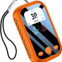 Portable Air Quality Detector, 5-in-1 Indoor Monitor with Temperature and Humidity, Digital Display, Type-C Charging Barometer, Hygrometer (Orange)