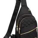 AOSTIHOT Small Sling Backpack for Women, Chest Bag Daypack Crossbody for Travel Sport Running Hiking Black