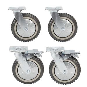 tonchean 8 Inch Heavy Duty Casters Wheels Set of 4, 2314 Lbs Capacity Industrial 360 Swivel Anti-Skid Plate Casters Castor Wheels for Cart, Trolley, Workbench, Furniture (2 with Brake and 2 Without) tonchean 8 Inch Heavy Duty Casters Wheels Set of 4, 2314 Lbs Capacity Industrial 360 Swivel Anti-Skid Plate Casters Castor Wheels for Cart, Trolley, Workbench, Furniture (2 with Brake and 2 Without)