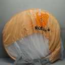 CMINGJ Mosquito Net for Bed, Portable pop up Mosquito Netting with Bottom, Free Installation-Suitable for Bedroom, Camping, Folding Portable Design for Baby Adults (Orange Bear) L79 x W71 x H61