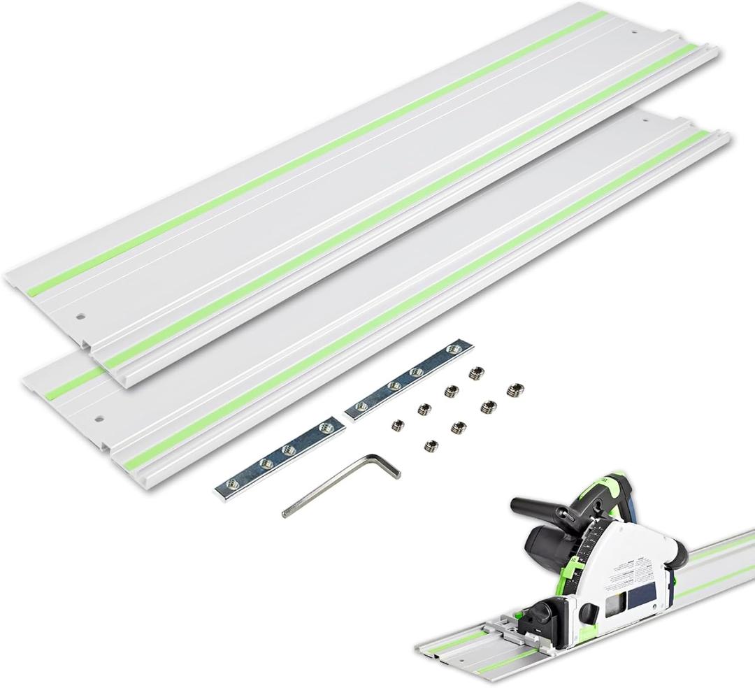 110 Guide Rail Fs-1400/2, Compatible With Festool Ts-55/Ts-75 Track Saws, For Makita/For Powertec/For Wen/For Vevor/110 Rail With Connector, Aluminum Rail (2800 Mm) High Precision Cutting