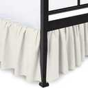 Peace Sleep Bedding - Ruffled Bed Skirt with Split Corners, Ivory, Queen 16 Inch Drop Bedskirt, Hotel Quality Brushed Microfiber Wrinkle Free Dust Ruffle Bed Skirt Queen Size