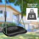 Heavy Duty Tree Swing, 550LBS Capacity Outdoor Swing Seat for Adults & Kids, Height Adjustable with Ropes, for Backyard Garden Patio Playground, Black