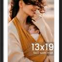 13x19 Picture Frame, Photo Frame with HD Plexiglass, Display Pictures 11x17 with Mat or 13x19 Without Mat for Wall Display, Wall Hanging Photo Frame,1 Pack, Black