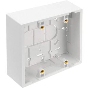 Leviton Surface Mount Backbox, Dual Gang, 1.89", 42777-2WA, White