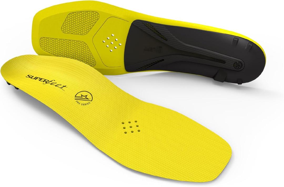 Superfeet Hockey Performance Insoles - Carbon Fiber Inserts for Hockey Skates - Professional Grade (Skate 5 - 6 (Pack of 1), Blaze Yellow)