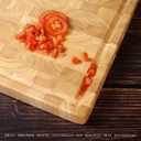 End Grain Cutting Board, Extra Large & Thick, End Grain Built-In Compartment and Juice Canal, Heavy Duty Chopping Board, Thick Carving Board for Bread Fruits Meat (20x15 Inches)