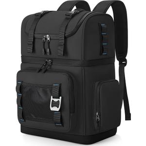 Large Waterproof Insulated Cooler Backpack for Men & Women, Double Decker Leak Proof Cooler Backpack for Beach, Camping, Picnic, Travel, 26L, 44Cans