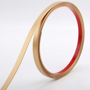 Trimold Matte Gold Molding Trim Peel and Stick, Flexible Mirror Border Design, Wall Ceiling Floor Cabinet Tile Edge Moulding, 5m x 2cm