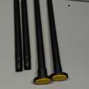 Black Shower Curtain Rod 31 to 80 Inch,1 Inch Diameter Adjustable Spring Tension Stainless Steel Telescoping Rod,Easy Install,No Rust