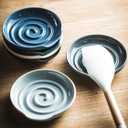 Swirl Spoon Rest for Stove Top, Holder for Spatula, Coffee Spoon Holder, Cooking Utensils Prevents Sauce Spillage - Light Gray