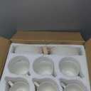 BTaT- Cappuccino Cups with Saucers 8 oz, Set of 12, White Porcelain Coffee Cup and Saucer Set for Latte, Mocha, Tea, Au Lait, Flat White, Dishwasher, Microwave, Freezer and Oven Safe